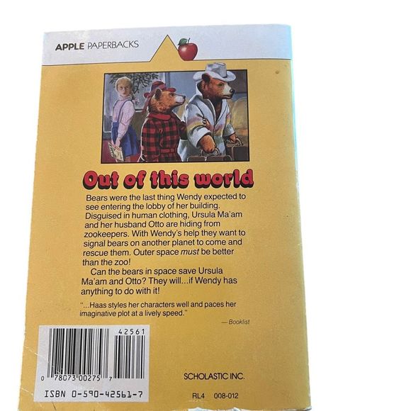 Vintage The Bears‎ Upstairs Paperback Book Apple Paperbacks Scholastic 1989 - Picture 2 of 10